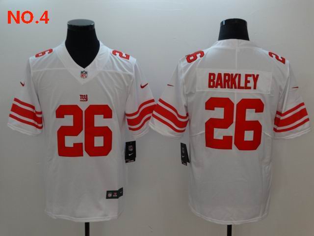  Men's New York Giants #26 Saquon Barkley Jersey NO.4;
